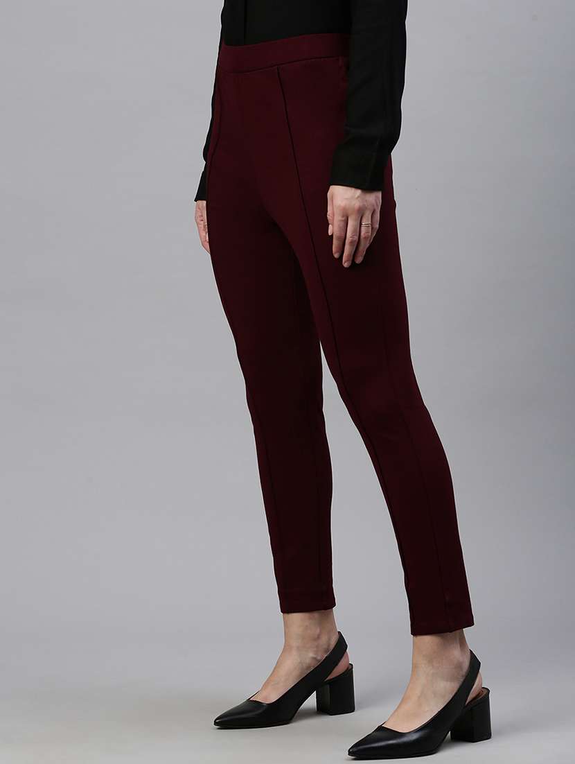 women solid mid rise slim fit jegging - 21935955 -  Standard Image - 2