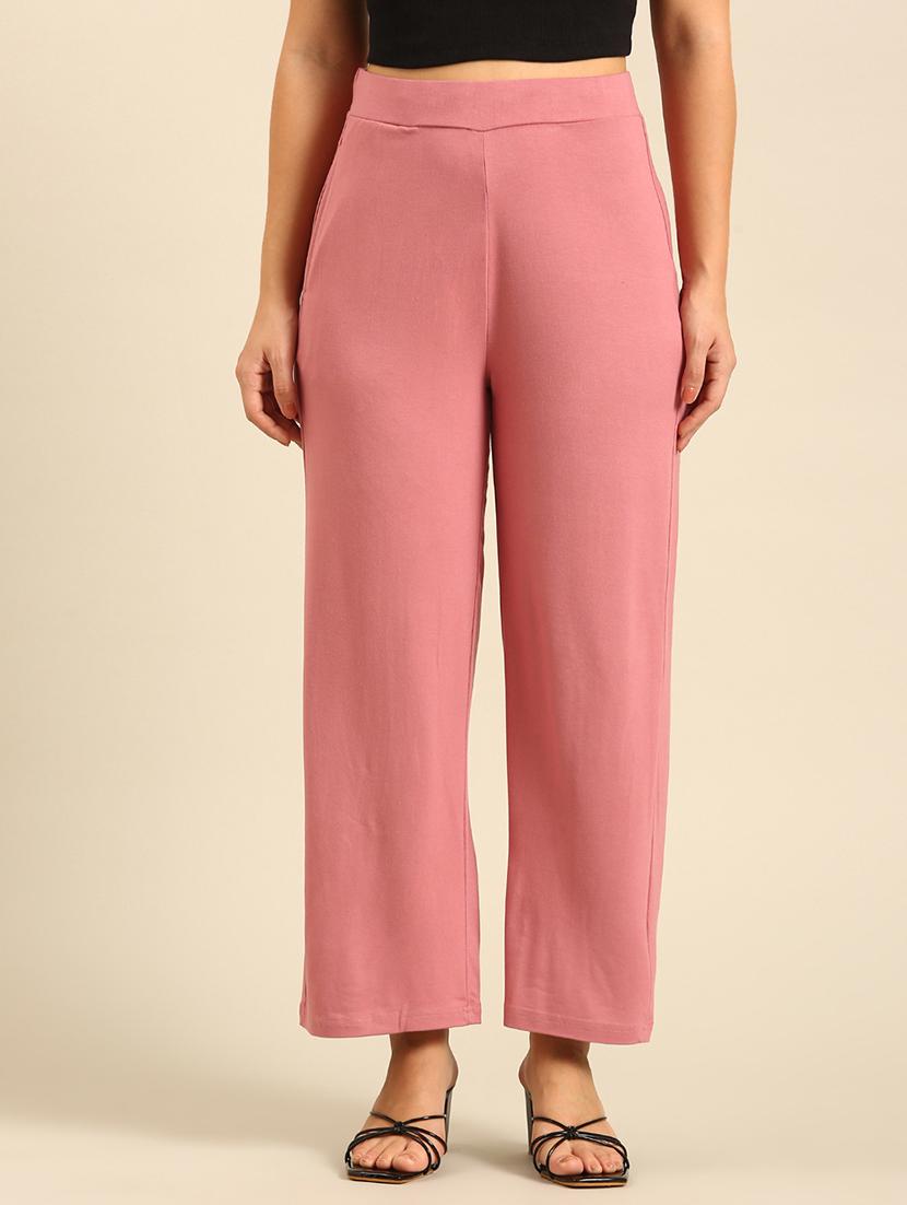 women solid high rise straight palazzo - 21935965 - Zoom Image - 0