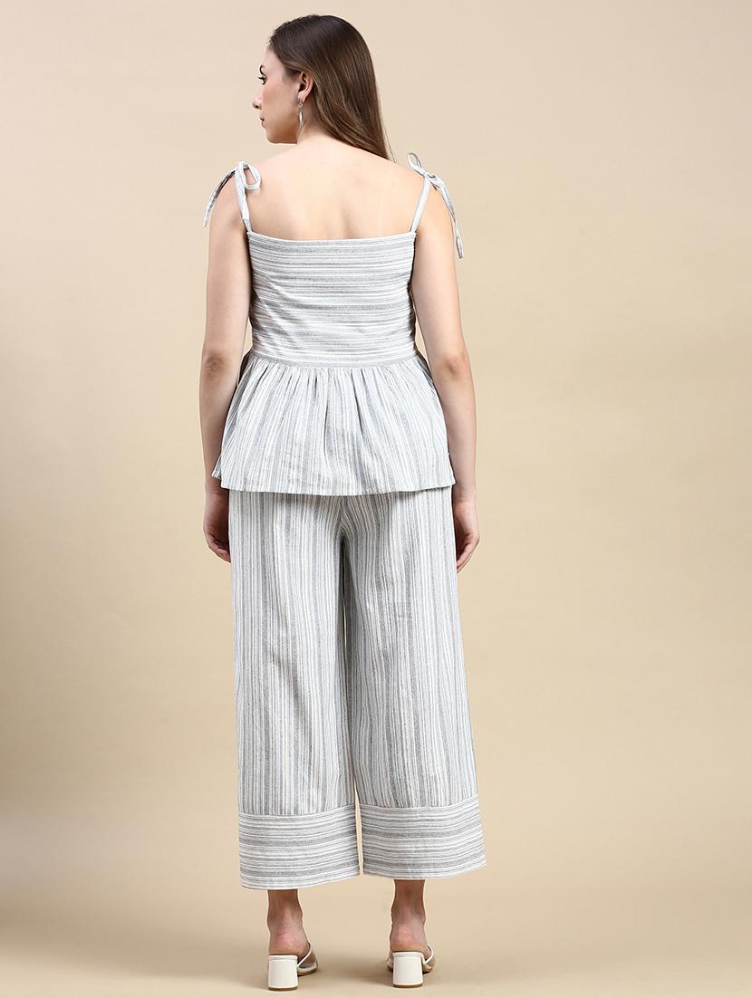 women self designed mid rise straight palazzo - 21935970 - Standard Image - 2