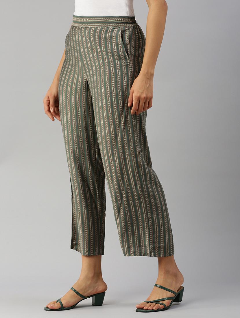 women printed mid rise straight palazzo - 21935976 - Standard Image - 2