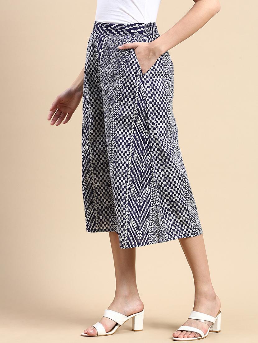 women printed mid rise culottes - 21935979 - Standard Image - 2