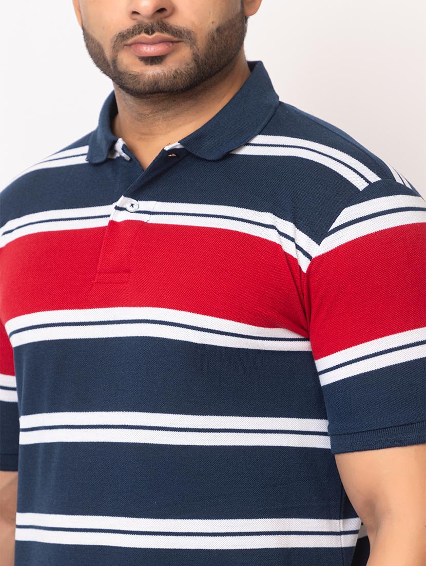 men striped short sleeve regular fit polo t-shirt - 21936000 - Standard Image - 2
