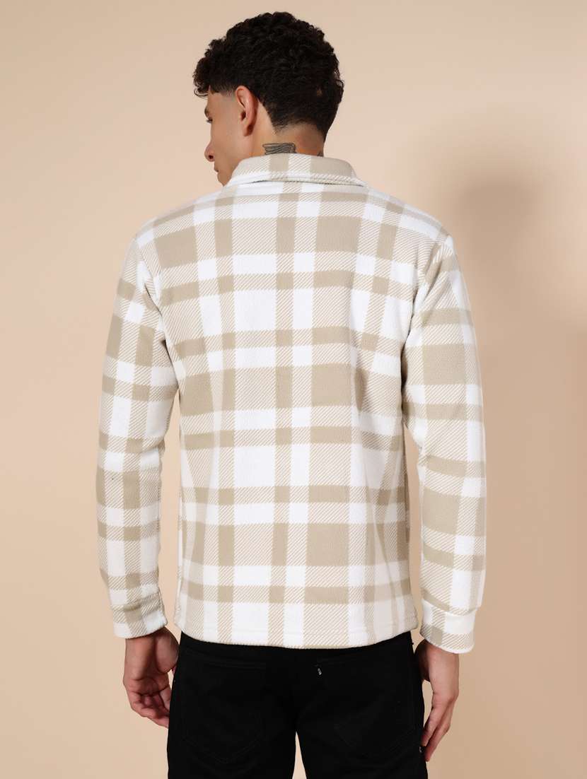 men checkered long sleeve regualr fit shacket - 21936123 -  Standard Image - 2