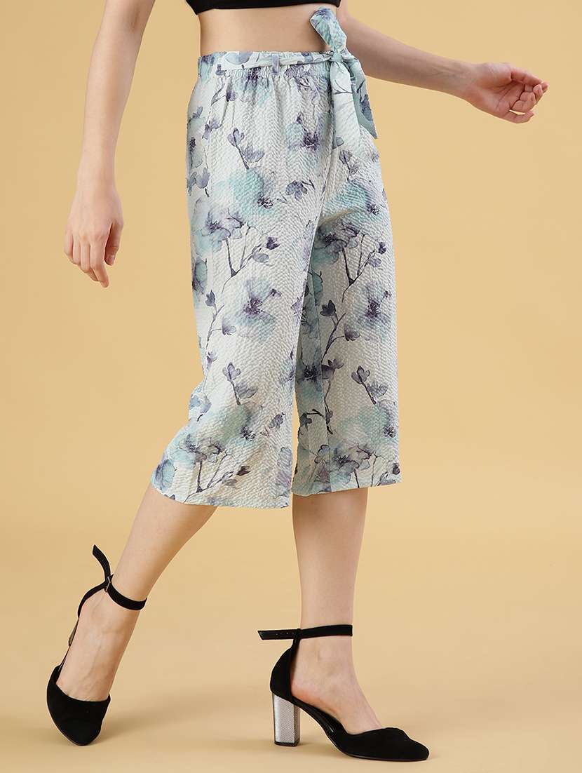 women printed mid rise culottes - 21936141 -  Standard Image - 2