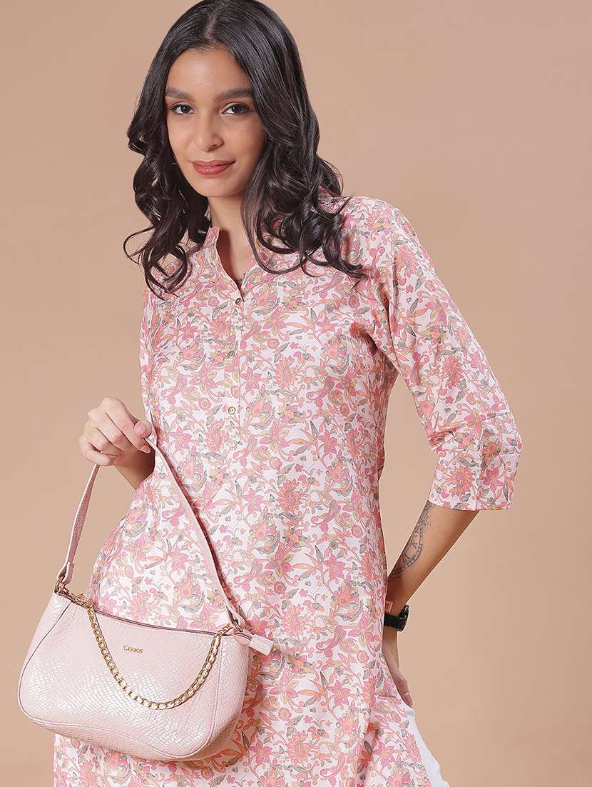 women three quarter sleeve straight kurta - 21936228 -  Standard Image - 2