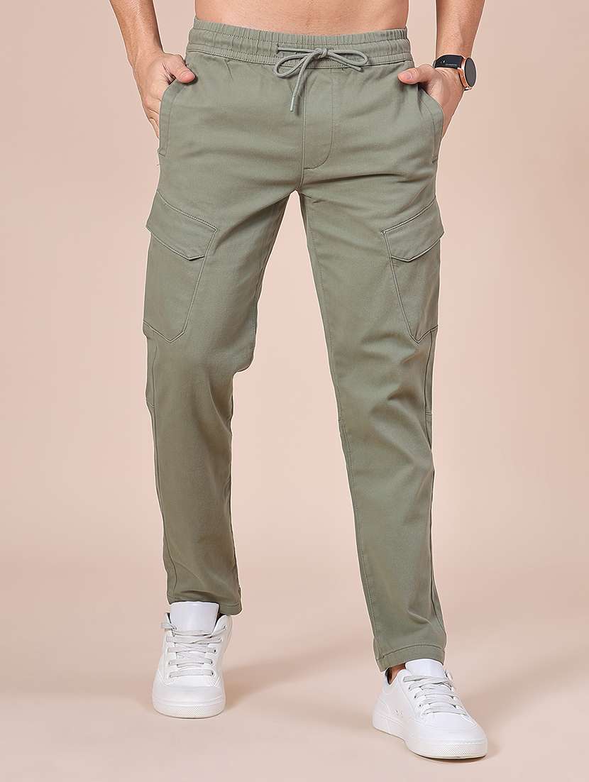 men solid mid rise cargo - 21936317 -  Standard Image - 2