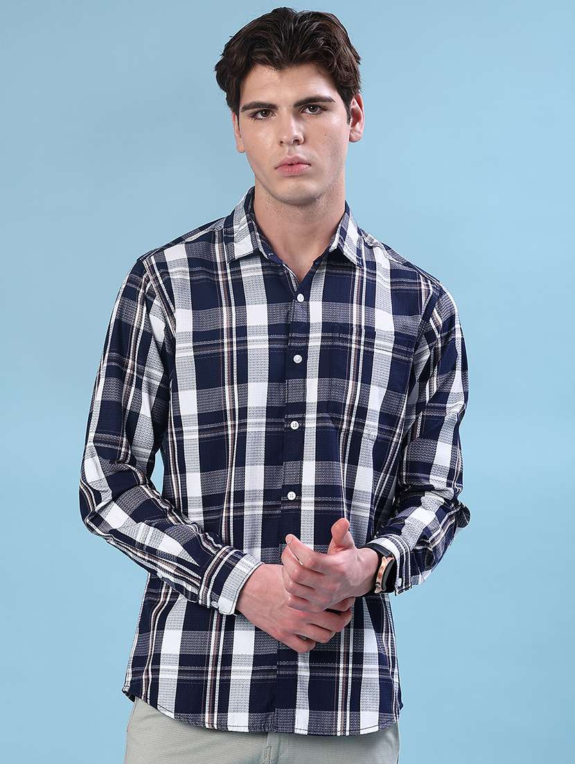 men checkered long sleeve regualr fit casual shirt - 21936318 -  Standard Image - 2