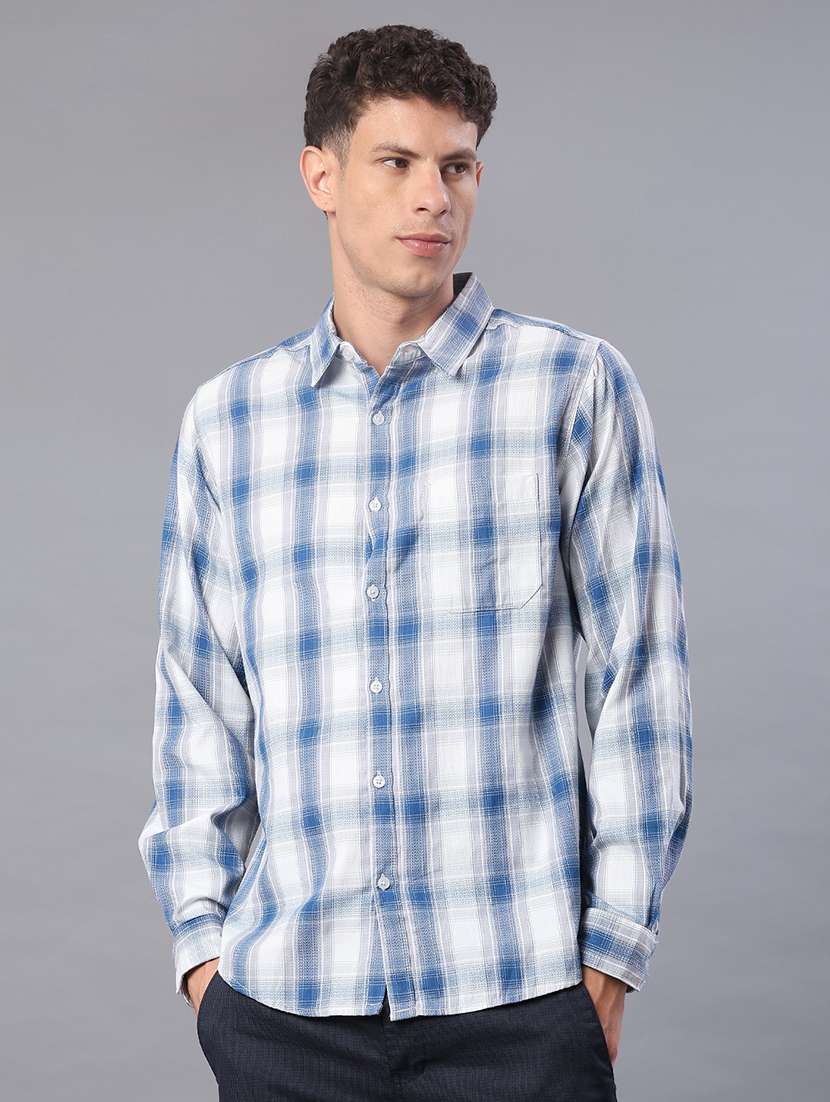 men checkered long sleeve regualr fit casual shirt - 21936321 -  Standard Image - 2
