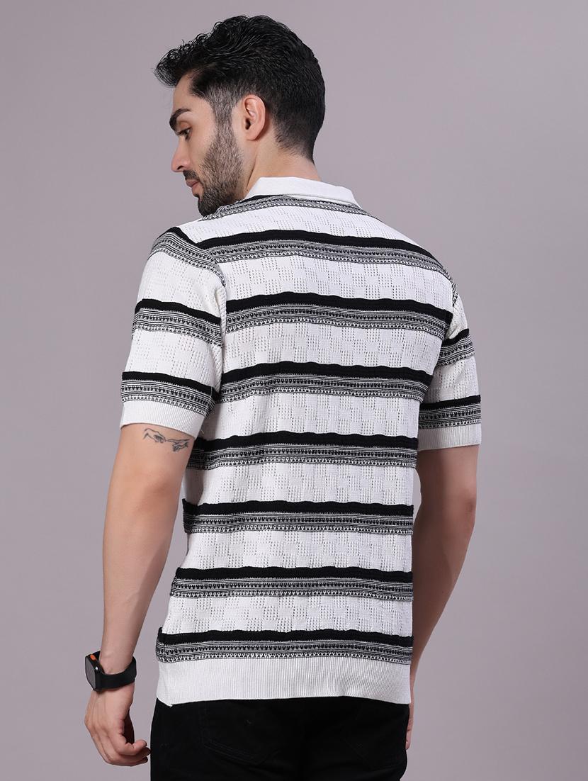 men striped short sleeve regular fit polo t-shirt - 21936589 - Standard Image - 2