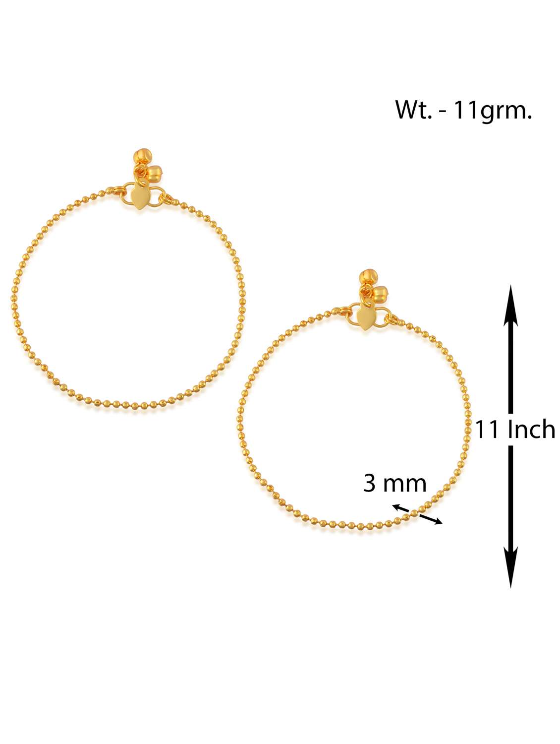women gold brass anklet - 21936647 -  Standard Image - 2