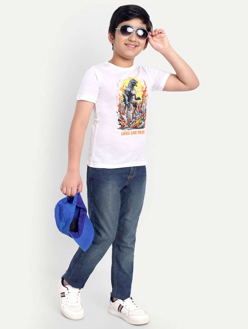 boys printed short sleeve regular fit t-shirt - 21936731 -  Standard Image - 7