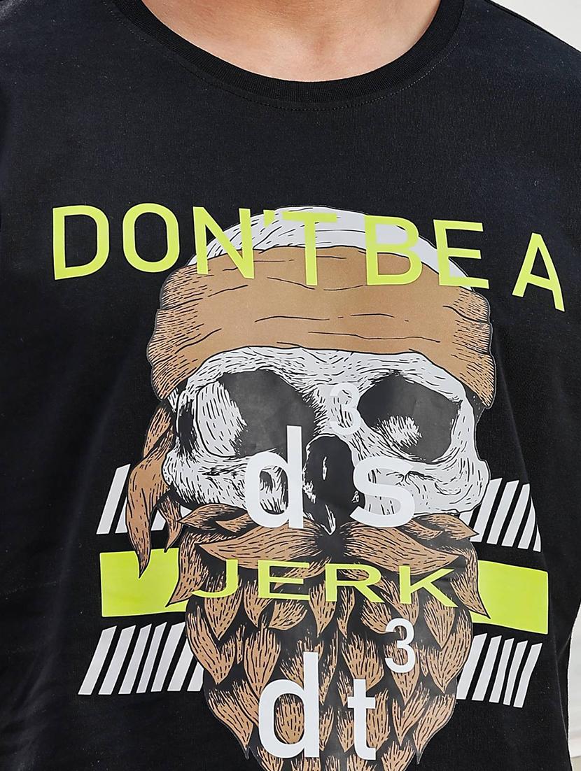 men front print round neck regular fit t-shirt - 21936736 - Standard Image - 2