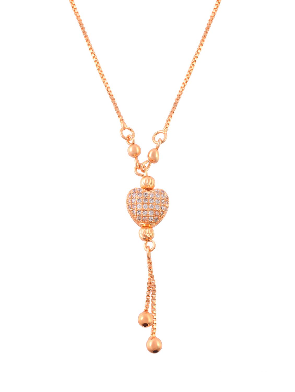 eomen gold plated heart pendant necklace - 21936779 - Standard Image - 2