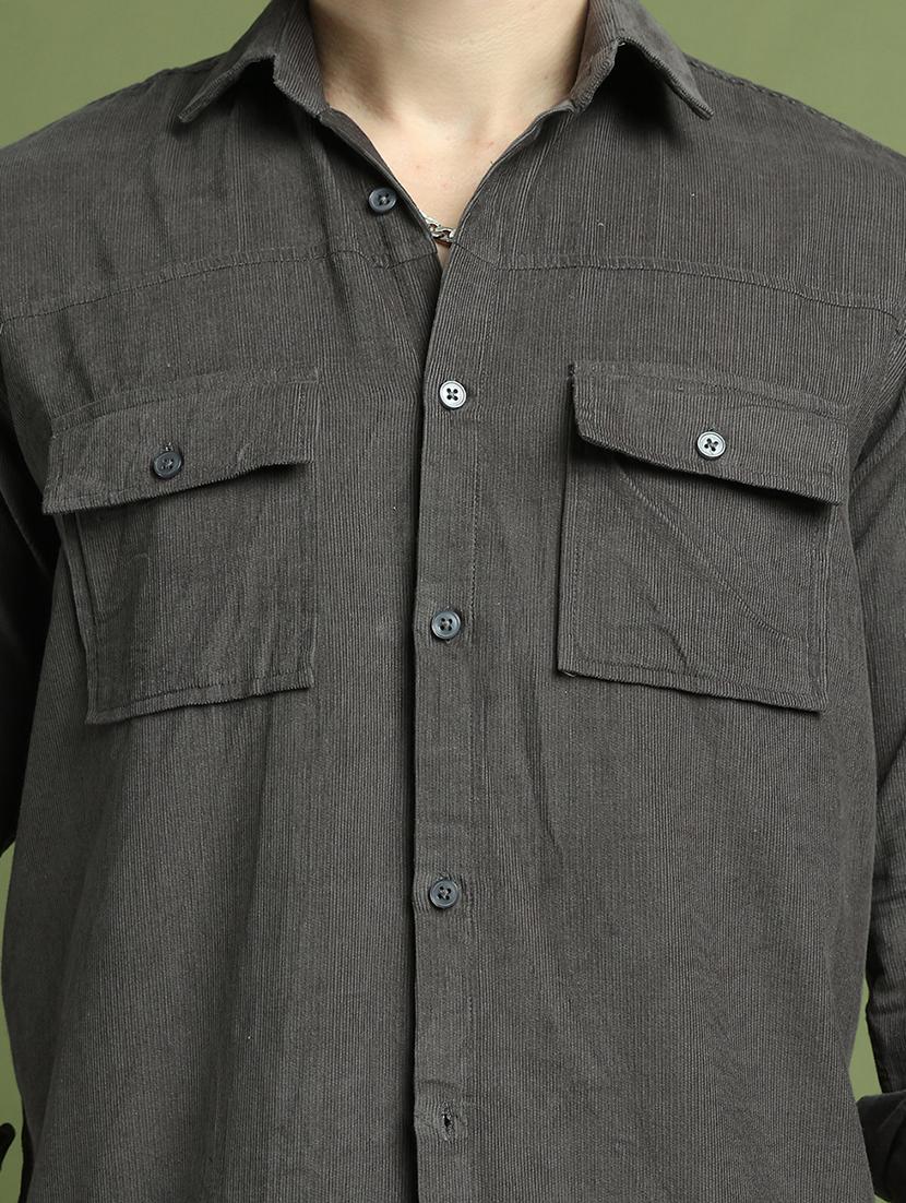 men solid long sleeve regular fit casual shirt - 21936792 - Standard Image - 2