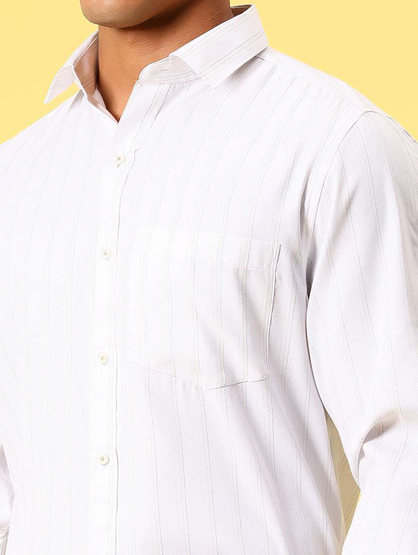 men white striped long sleeve formal shirt - 21936802 - Standard Image - 2