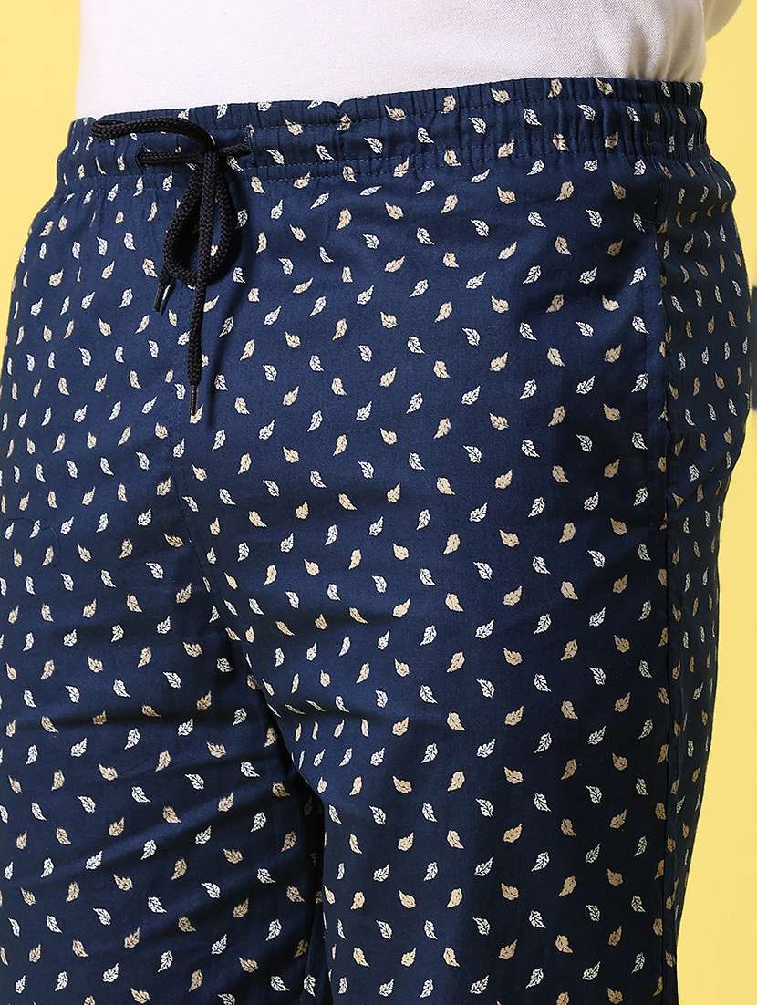 men navy blue printed mid rise pyjama - 21936813 -  Standard Image - 2
