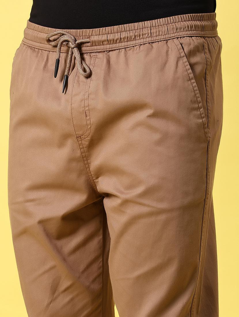 men brown solid mid rise full length trouser - 21936815 - Standard Image - 2