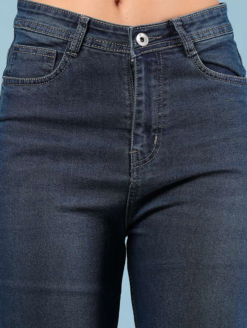 women solid mid rise skinny fit jeans - 21936859 - Standard Image - 2