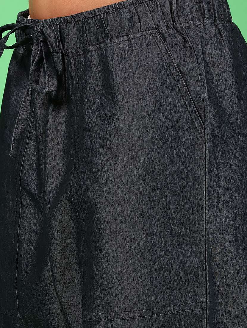 women solid mid rise relaxed fit jogger - 21936860 -  Standard Image - 2