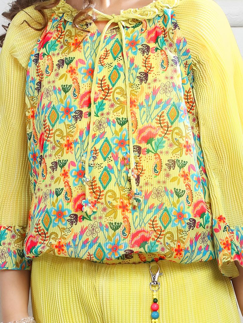 girls printed top & palazzo co-ords set - 21938415 - Standard Image - 2