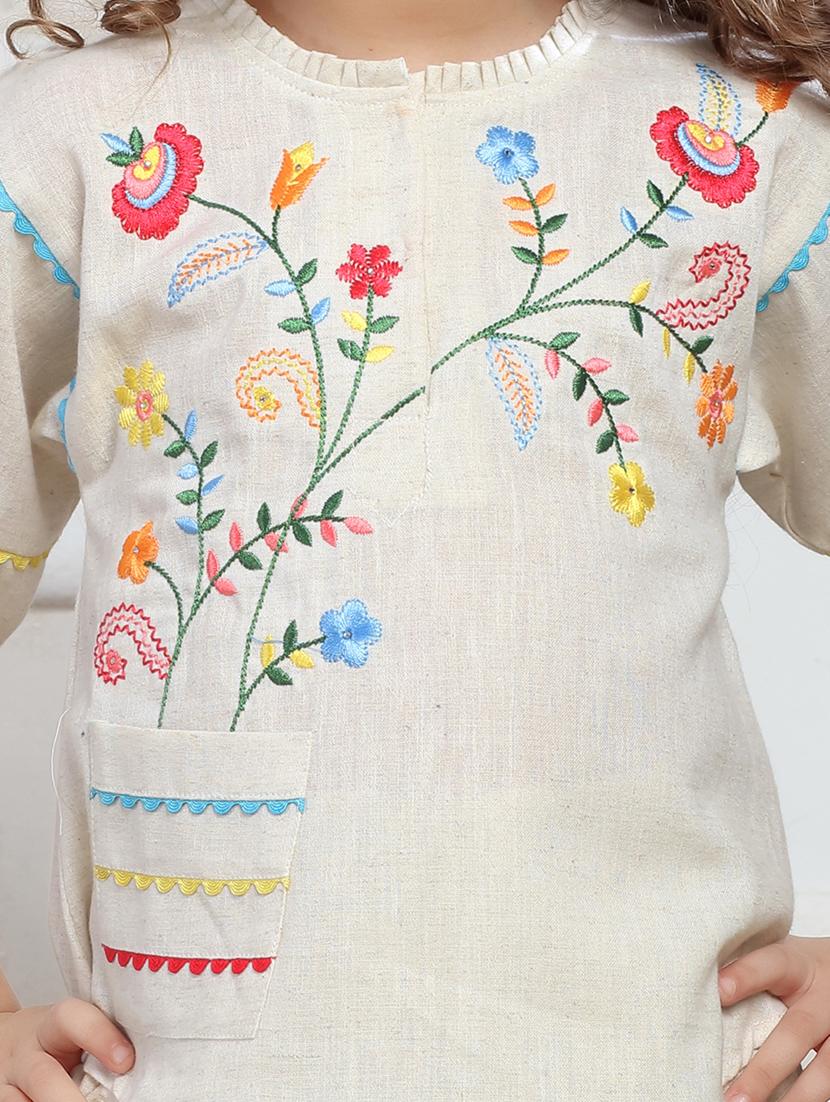 girls embroidered top & trouser co-ords set - 21938418 - Standard Image - 2