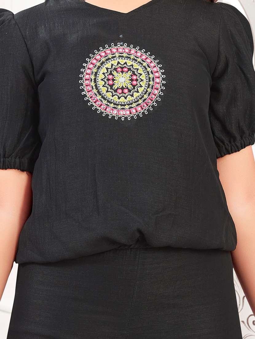 girls embroidered top & trouser co-ord set - 21938421 -  Standard Image - 2