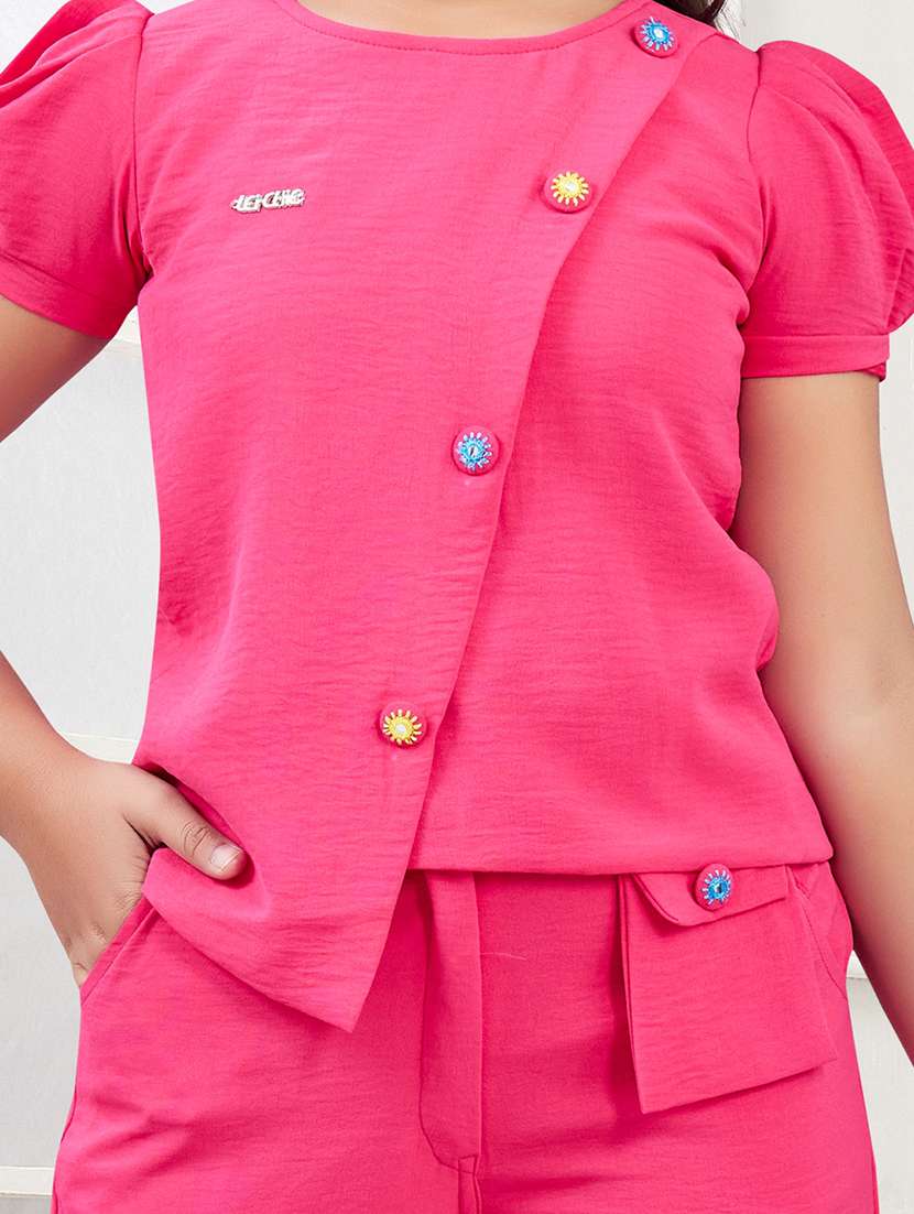 girls embroidered top & trouser co-ord set - 21938431 -  Standard Image - 2