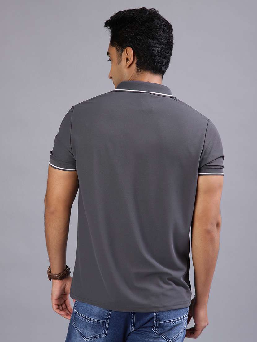 men solid short sleeve regular fit polo t-shirt - 21938501 -  Standard Image - 2