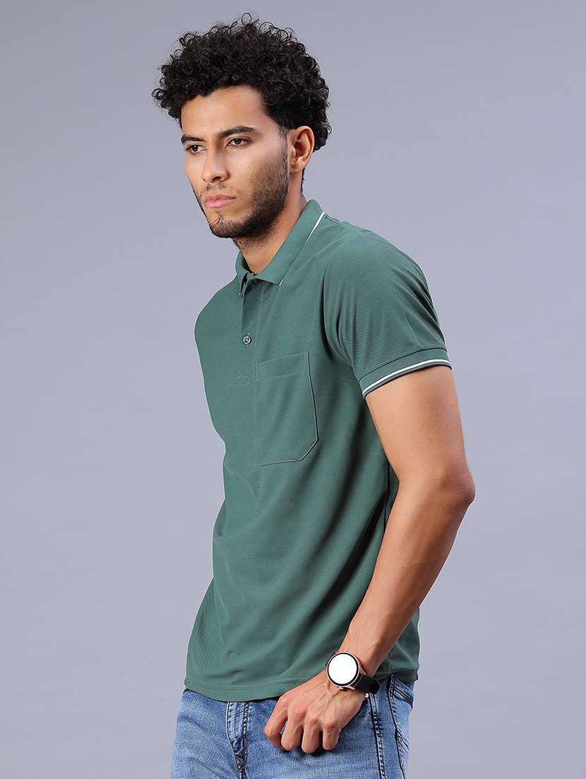 men solid short sleeve regular fit polo t-shirt - 21938502 -  Standard Image - 2