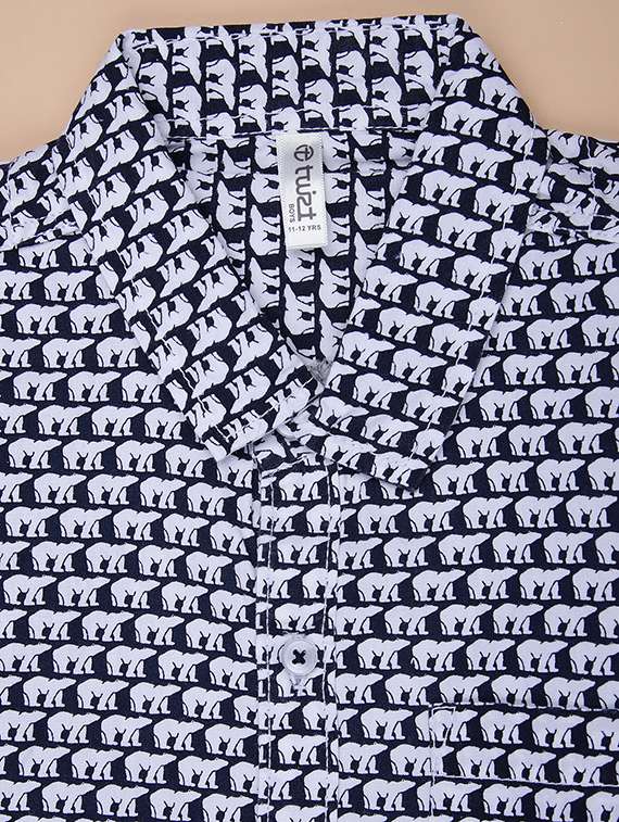 boys printed short sleeve casual shirt - 21938526 -  Standard Image - 2