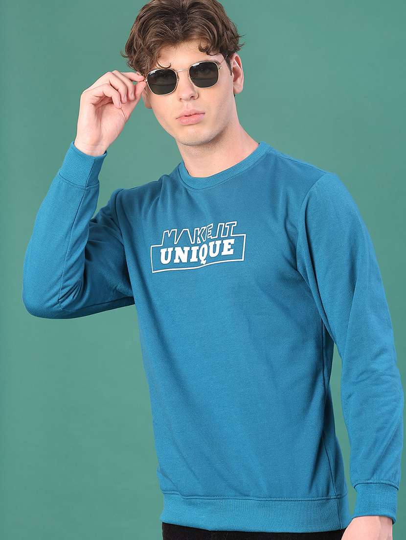 men printed long sleeve sweatshirt