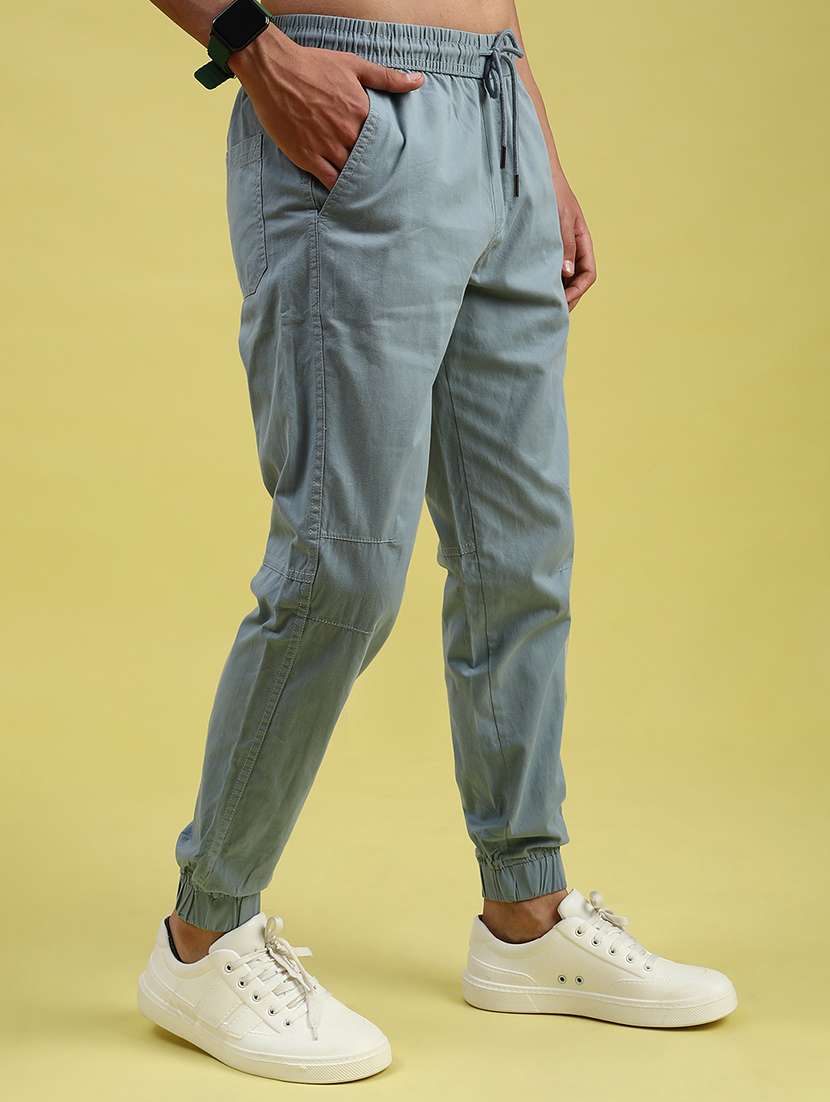 men solid mid rise jogger - 21938639 -  Standard Image - 2