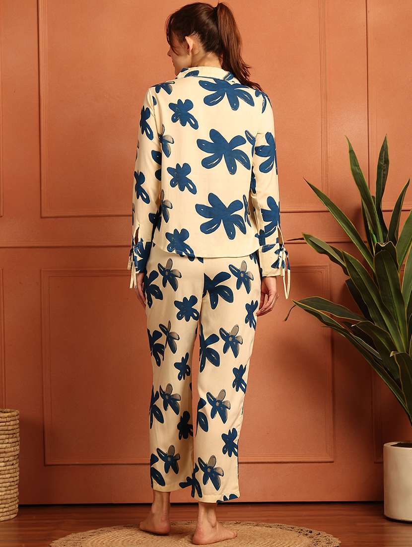 women printed nightwear pyjama set - 21938654 -  Standard Image - 2