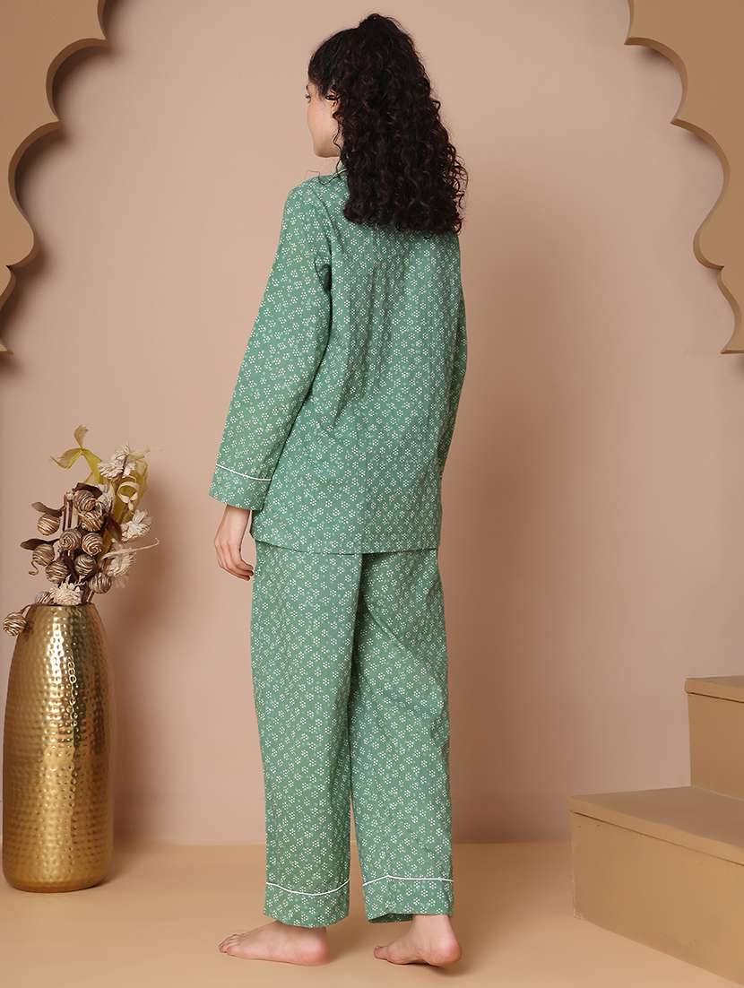 women printed nightwear pyjama set - 21938662 -  Standard Image - 2