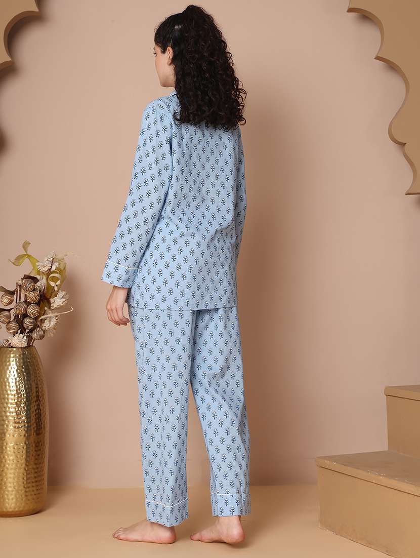women printed nightwear pyjama set - 21938663 - Standard Image - 2