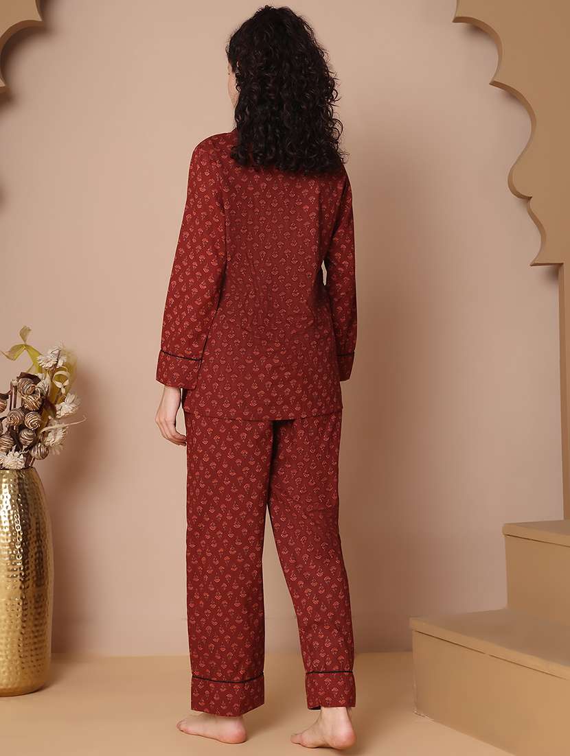 women printed nightwear pyjama set - 21938665 -  Standard Image - 2