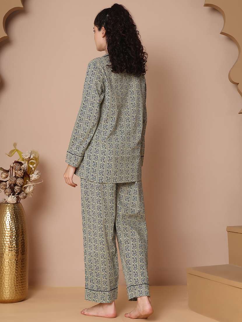 women printed nightwear pyjama set - 21938666 -  Standard Image - 2