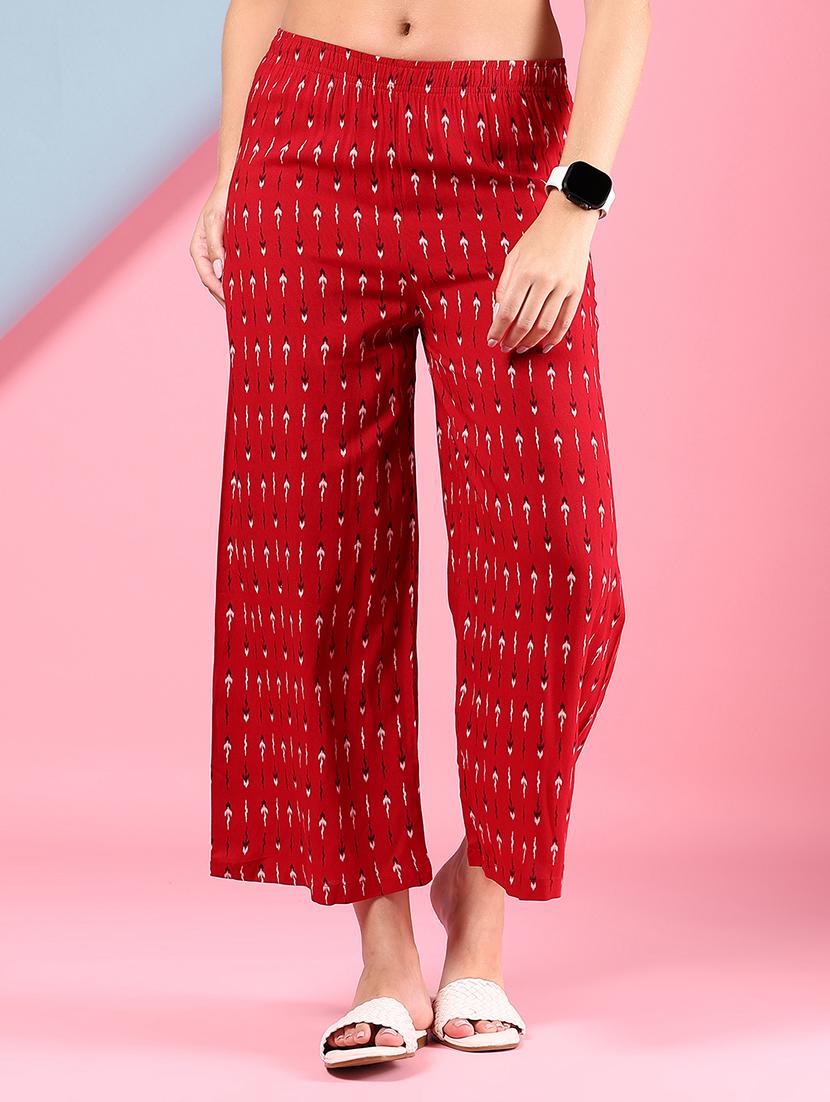 women printed mid rise straight palazzo - 21938737 - Zoom Image - 0