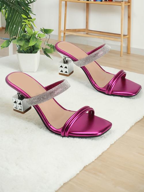 women embellished slip on heel sandal - 21939311 -  Standard Image - 0