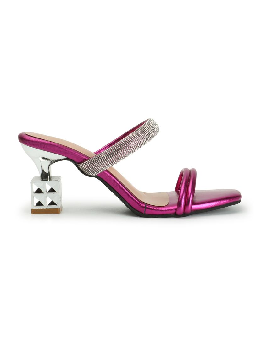 women embellished slip on heel sandal - 21939311 - Standard Image - 2