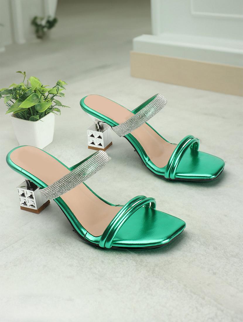 women embellished slip on heel sandal - 21939312 -  Zoom Image - 0