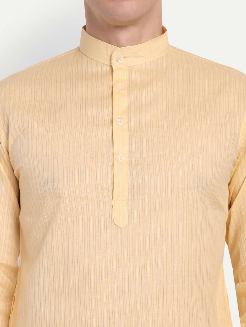 men striped mandarin neck long kurta - 21939324 -  Standard Image - 2