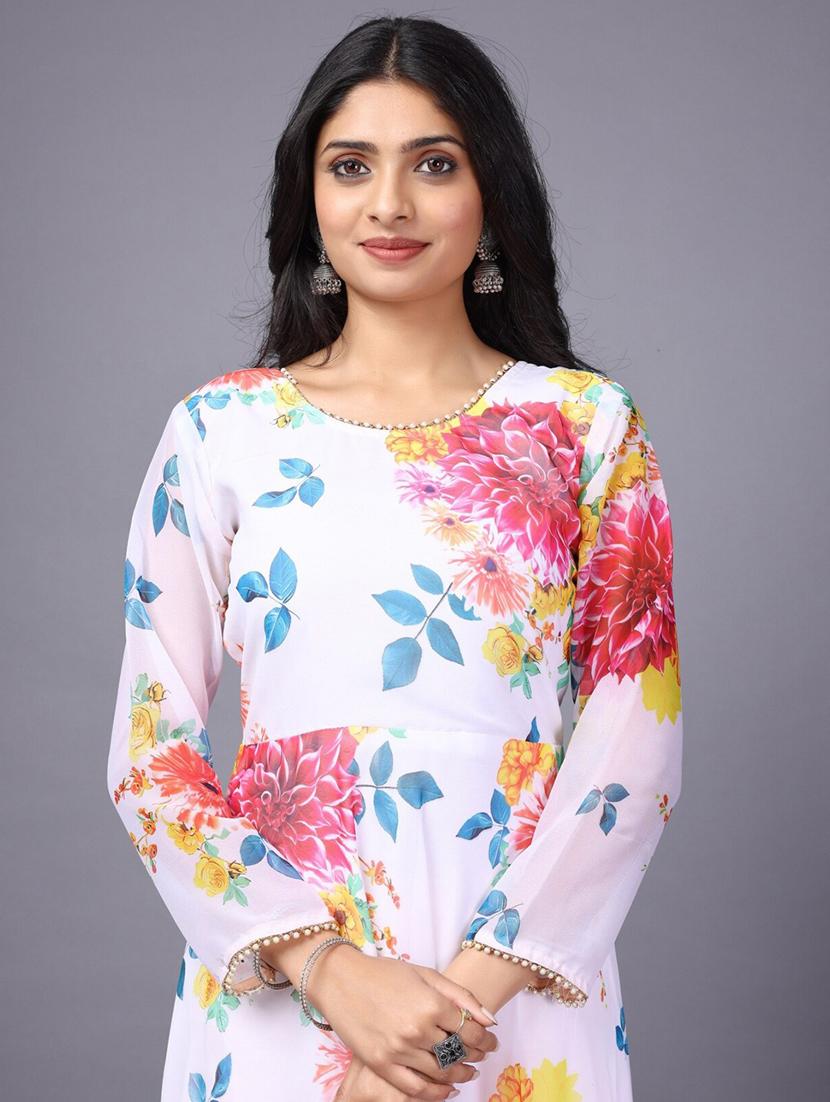 women floral printed long sleeve kurta and dupatta set - 21939387 - Standard Image - 2
