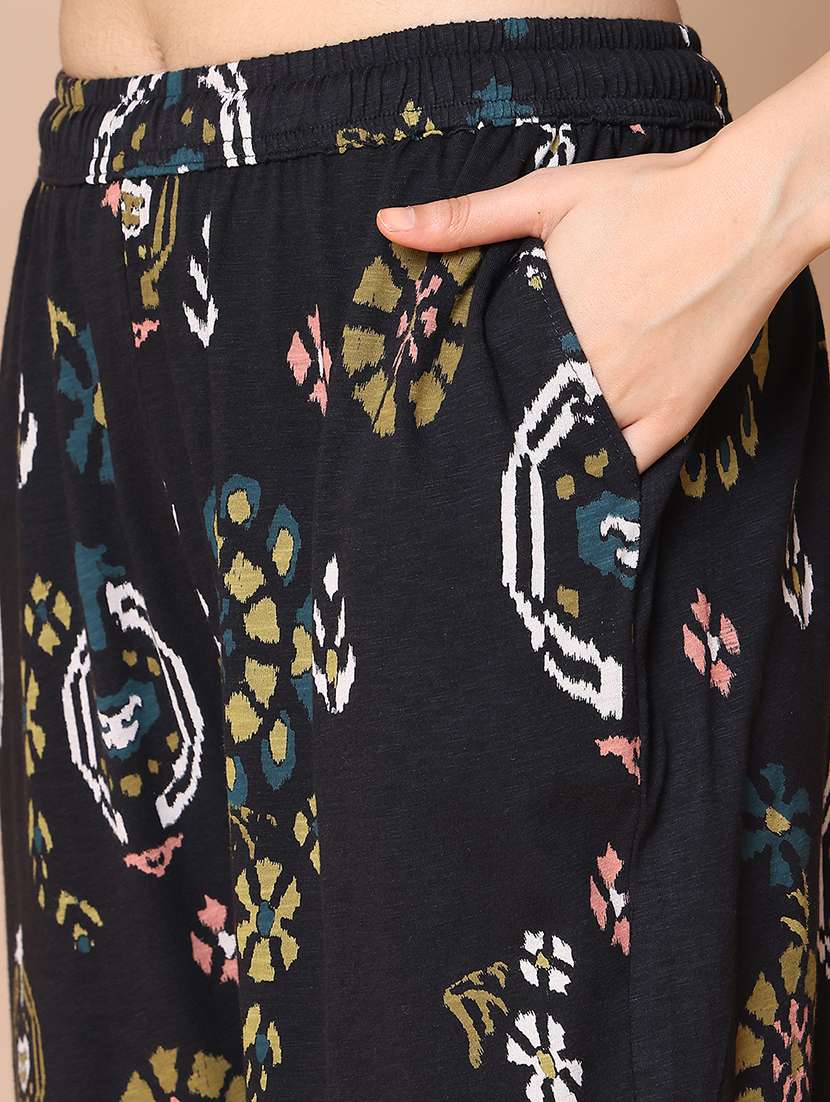 women printed mid rise full length pajama - 21939468 -  Standard Image - 2