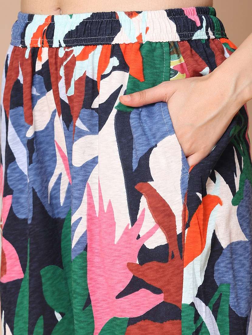 women printed mid rise full length pajama - 21939469 -  Standard Image - 2