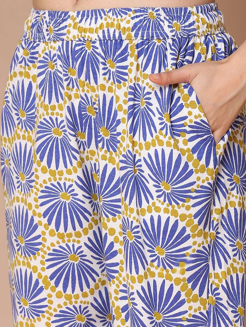 women printed mid rise full length pajama - 21939472 - Standard Image - 2