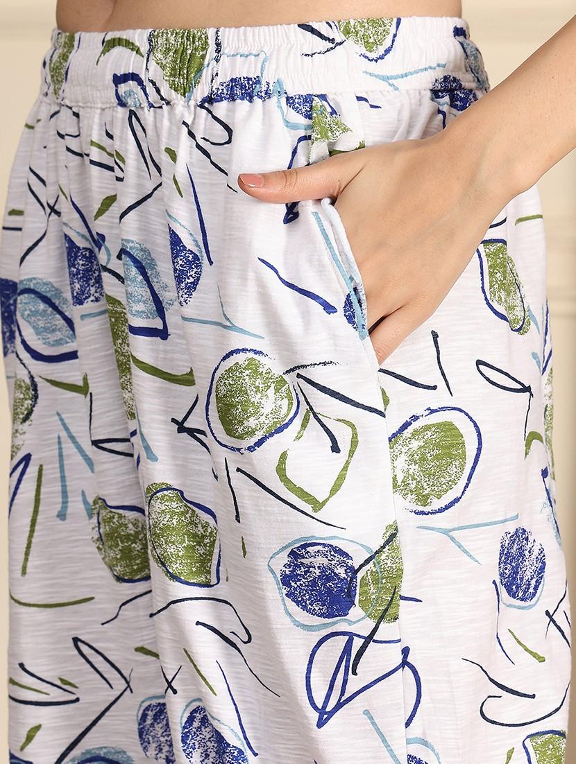 women printed mid rise full length pajama - 21939490 - Standard Image - 2