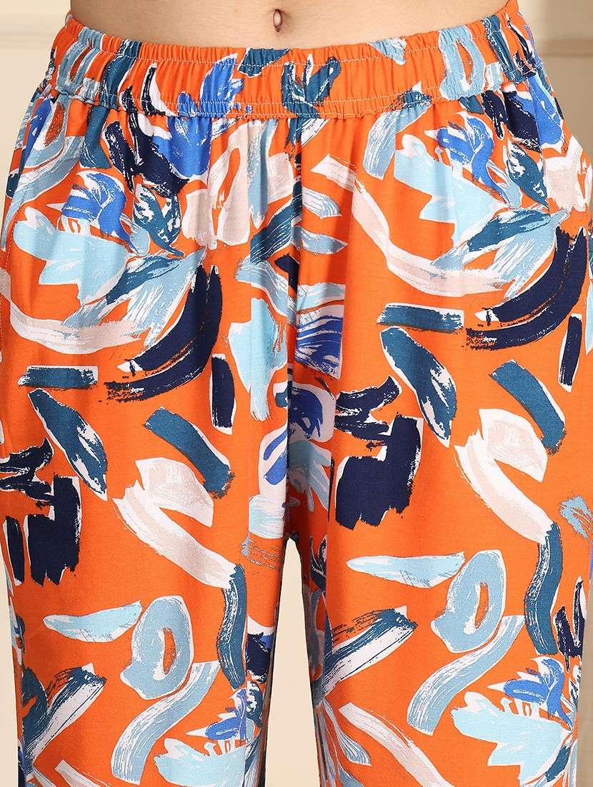 women printed mid rise full length pajama - 21939492 -  Standard Image - 2