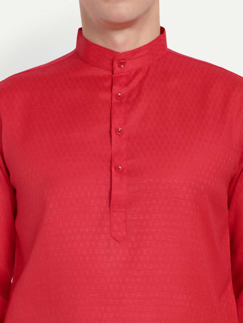 men mandarin neck kurta with trousers ethnic wear set - 21939558 -  Standard Image - 2