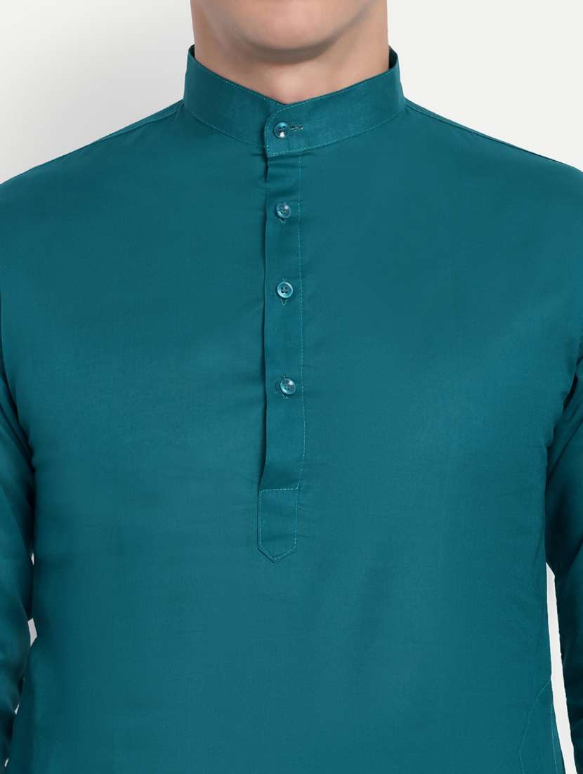men mandarin neck kurta with trousers ethnic wear set - 21939563 -  Standard Image - 2